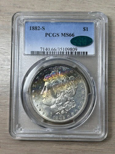 1882年 S モルガン銀貨 クレイジートーン MS 66 CAC｜WORLD RESOURCE【KING店】