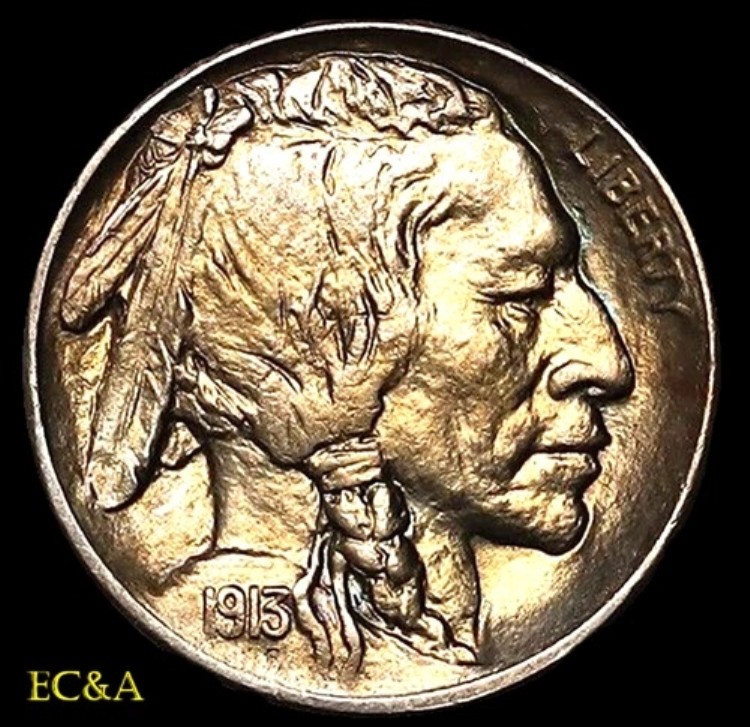 1913-S バッファローニッケル タイプ1 スーパージェム++、アメイジングストライク (BN366)