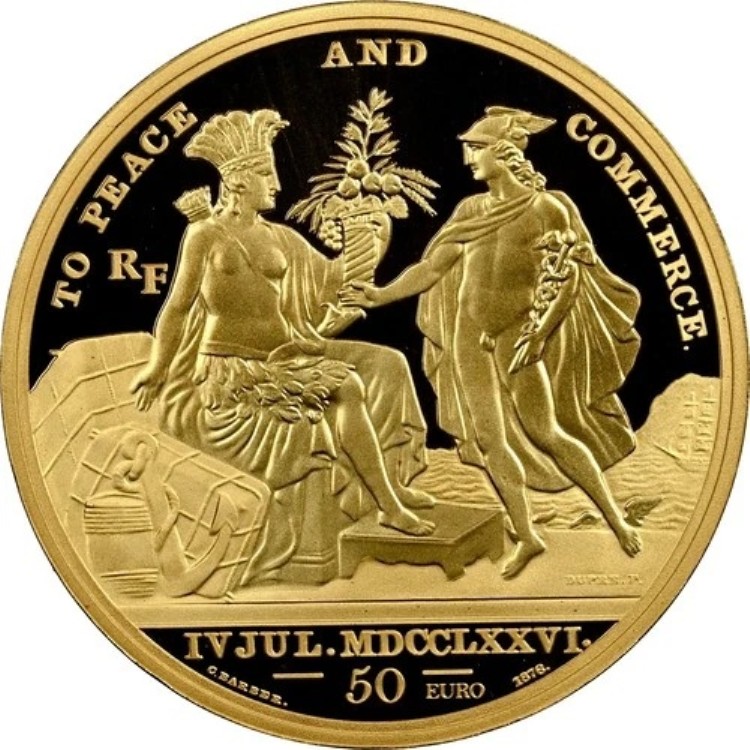 2022年 フランス 金貨-50枚-ユーロ-グレートシール アメリカ合衆国 NGC-pf70-UC