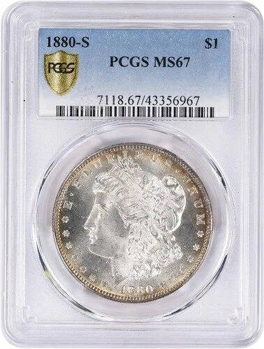 1880-S モルガン銀貨 MS67 PCGS