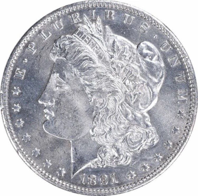 1891-CC モルガン シルバー ダラー チョイス BU 未認定 #129｜WORLD RESOURCE【KING店】