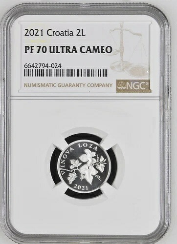 クロアチア コイン 2 リペ 2021 NGC PF 70 ウルトラ カメオ