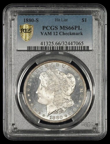 1880 S $1 PCGS MS66PL VAM 12 チェックマーク ヒットリスト 40