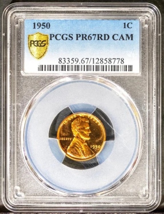 1950年 1セント リンカーン ウィート セント PR67 カメオ レッド PCGS # 12858778 + ボーナス|WORLD RESOURCE【KING店】