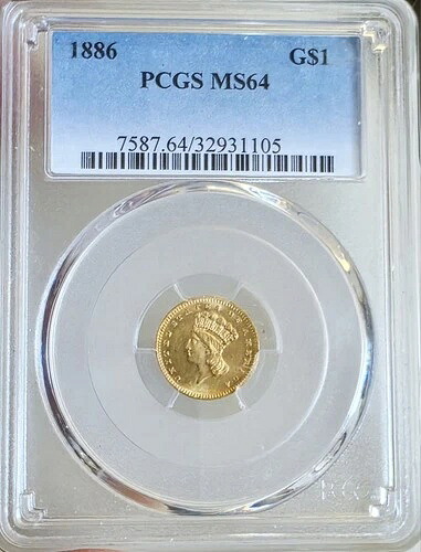 1886年 1ドル金貨 PCGS MS64｜WORLD RESOURCE【KING店】
