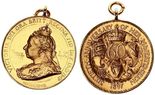 イギリス 金メダル 1897 60歳 誕生日 ヴィクトリア女王 ほぼ聖人 115166