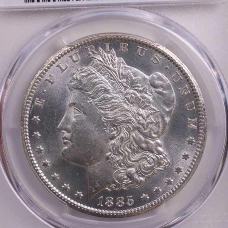 1885-CC モーガン銀貨、PCGS MS-64、未使用、ストア番号 GDR0124。