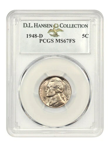1948-D 5c PCGS MS67 FS ex: D.L. ハンセン｜WORLD RESOURCE【KING店】