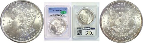 1884年 モルガン・ダラー PCGS MS-66+ CAC｜WORLD RESOURCE【KING店】