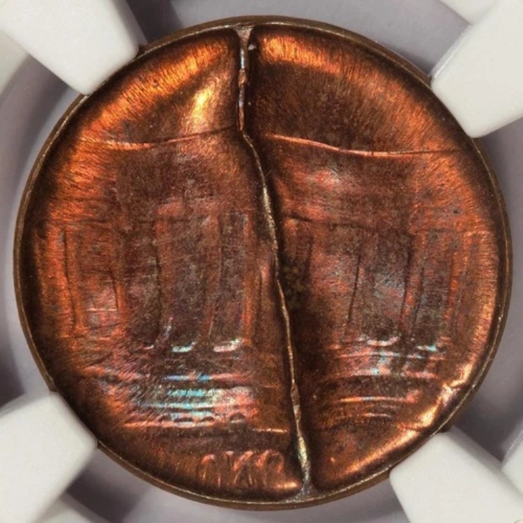 NGC MS65 ストライクスルー スプリットキャップダイ リンカーンセント ミントエラー 素晴らしい外観 400,400円