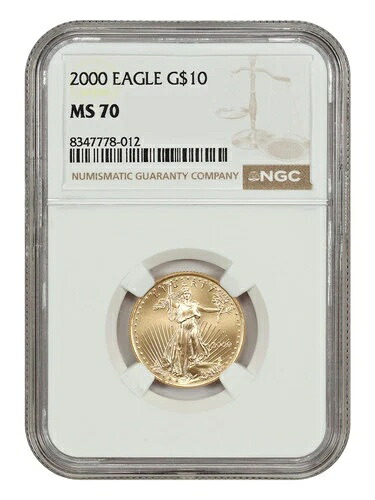 2000年 10ドル金貨 NGC MS70 - 10ドル金貨 ブラウンラベル