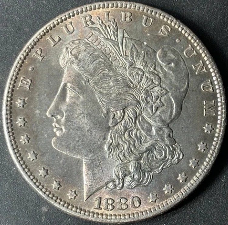 1880-O 1ドルモルガン・ダラー - 未流通未加工 - 写真をご覧ください