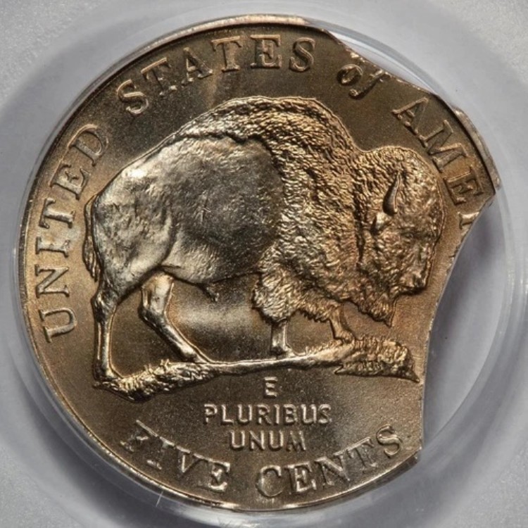2005年 PCGS MS64 18% ダブルクリップ プランシェット バイソン ニッケル ミントエラー 非常に希少な日付