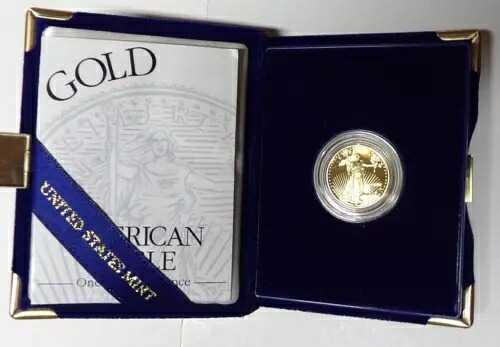 1996-W 10ドル アメリカンイーグル金貨 1/4オンス 金貨 箱・鑑定書付き