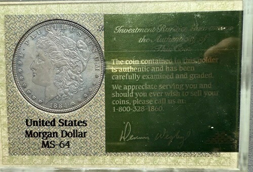1884年モルガン・ダラー投資希少品超高品質ダブルトナー必見