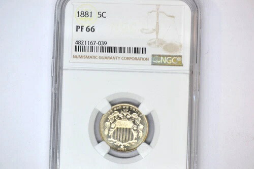 1881年シールドニッケル - NGC PR-66。極めて希少な年号。
