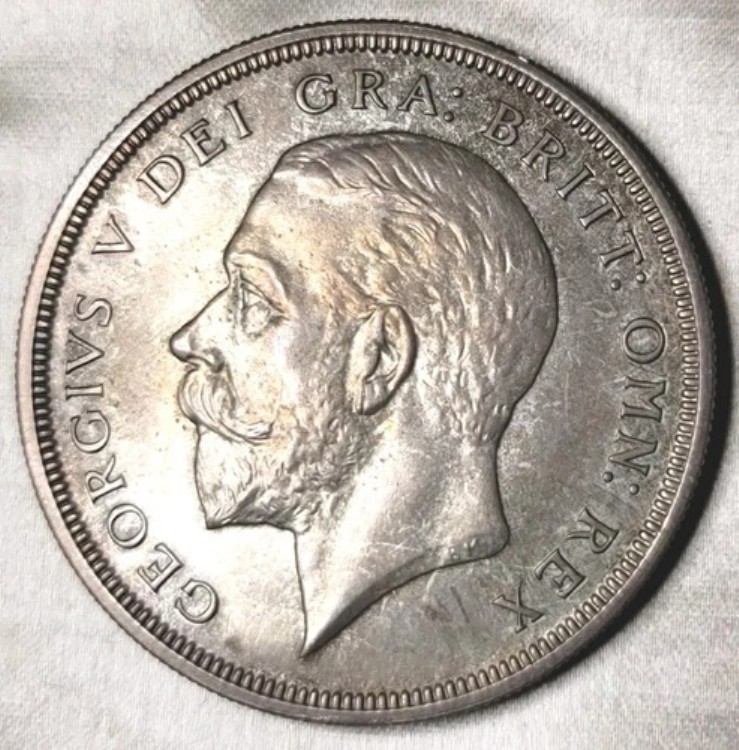 グレートブリテン 1927年製 クラウン、希少なスーパージェムプルーフ、ミラーフィールド、ヘアラインなし
