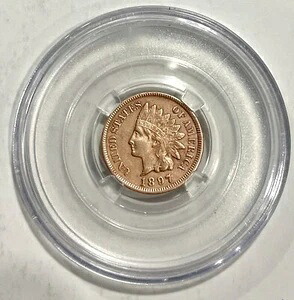 1897年インディアンヘッドペニー、RB、非常に良好な状態