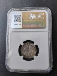 1042-66 イングランド ペニー S-1182 エドワード NGC AU 53 1.33g イプスウィッチ レオフウォルド