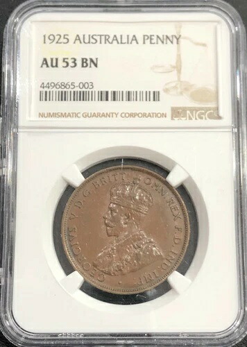 1925年 オーストラリア ペニー NGC AU 53 BN *