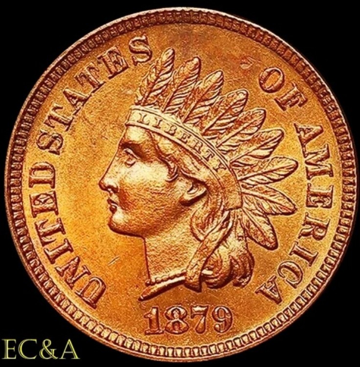 1879年インディアンヘッドセント　極上逸品、これほど希少な逸品は滅多にありません！(IH953)
