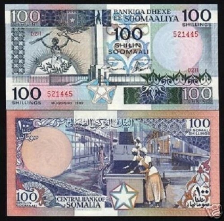 ソマリア 100シリング x 100個 ロット シリン バンドル P-35 1989 リフル 通貨 ノート｜WORLD RESOURCE【KING店】