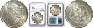 1887/6年 1ドル モルガン・ダラー NGC MS-64