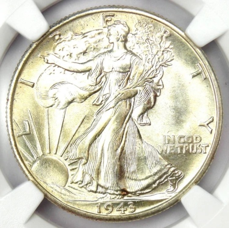 1943-D ウォーキング リバティ ハーフ ドル 50C - NGC MS67+ プラス グレード - 価値 1,650 ドル! 408,760円