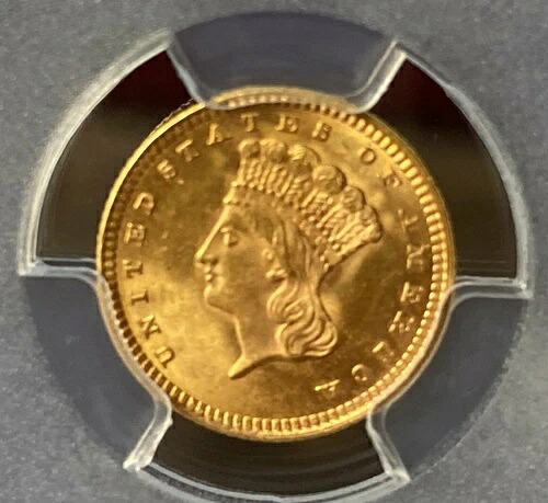 1873 G$1 オープン3 PCGS MS64 シールド