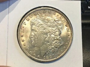 1897-O モルガン・ダラー、未流通の派手なコイン