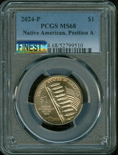 2024 P SACAGAWAE ドル PCGS MS68 POS A PQ MAC 最高品質＆汚れなし *