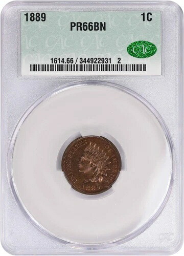 1889年インディアンセント PF66BN CACG