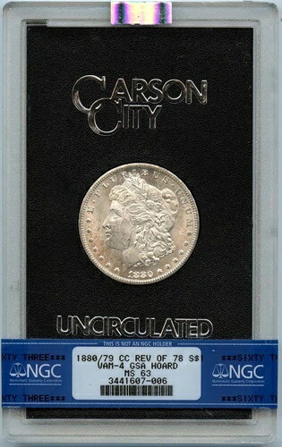 1880/79-CC トップ100 モルガン・ダラー VAM-4 REV OF 78 GSA HOARD S$1 NGC MS63
