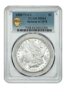 1880/79-CC $1 PCGS MS64（1878年の裏面） - モルガン・ダラー