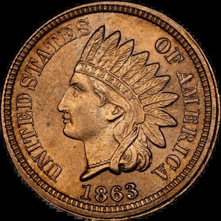 1863 1c CACG MS 65