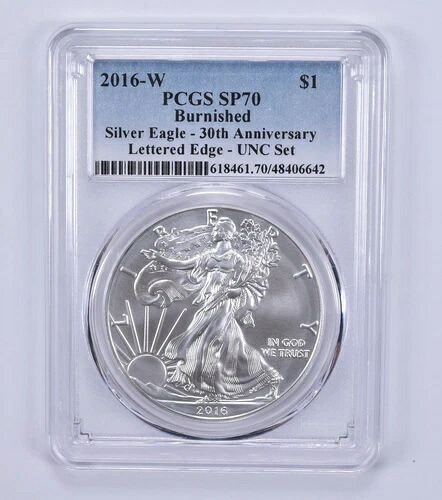 SP70 2016-W バーニッシュドシルバーイーグル アニュアルセット PCGS ブルーラベル