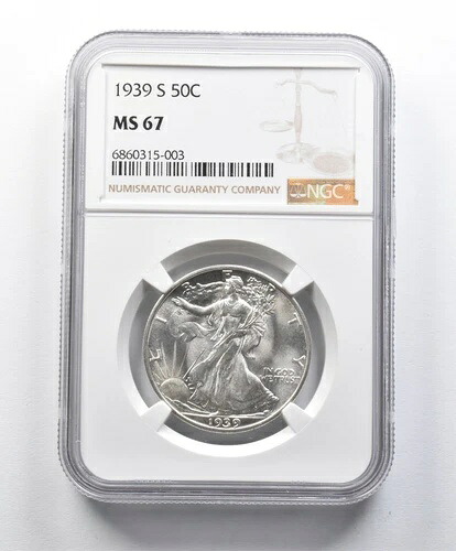 MS67 1939-S ウォーキング・リバティ・ハーフダラー NGC *9977 539,000円