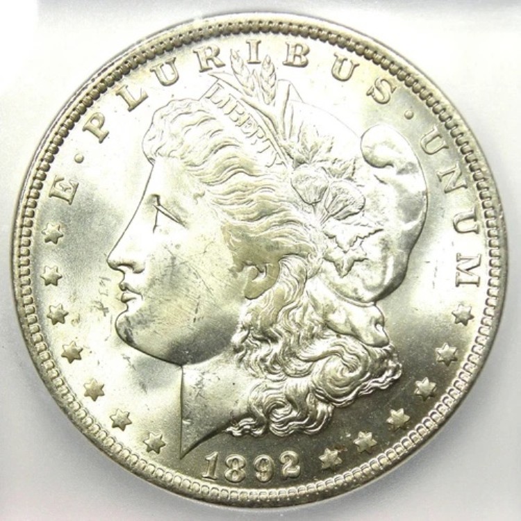 1892-O モルガン銀貨 1ドル - ICG MS65 - MS65の希少品 - ガイド価格 3,250ドル