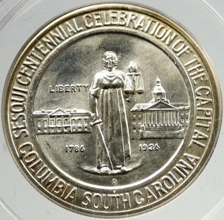 1936年米国コロンビア記念カロライナハーフドル銀貨 NGC i119716