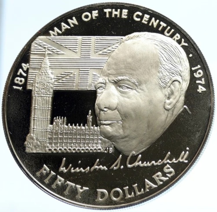 1974年 クック諸島 エリザベス2世 ウィンストン・チャーチル プルーフ銀貨 50ドルメダル i104005 540,320円