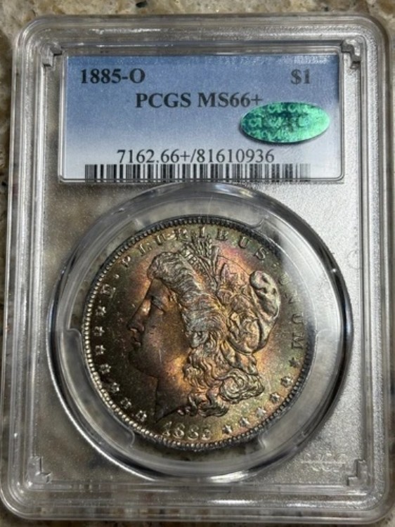 1885 O トーン モーガン $ PCGS MS 66 Plus + CAC??GODZILLA WOW WOW トナー????（ビデオ）