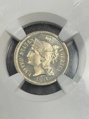 NGC PF67CAM 1884 3セントニッケル 67年製 希少価値の高いプルーフ