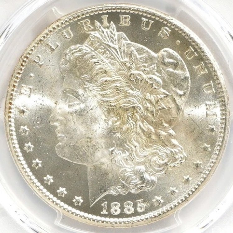 1885年CCモルガンダラーPCGS MS65+
