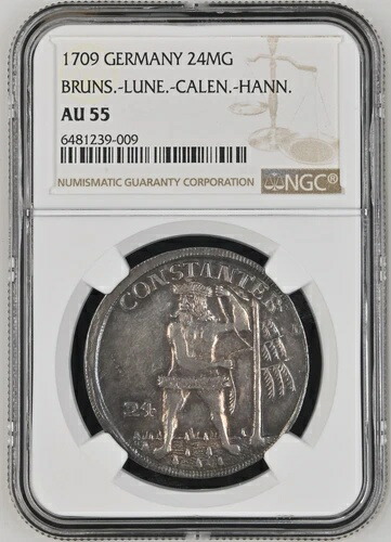 1709 ドイツ 24MG ワイルドマン ブルンス ルーン カレン ハン - NGC AU55