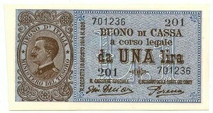 1 リラ ブオーノ ディ カッサ ヴィットリオ エマヌエーレ 3 世 ポレナ ルリオ 1921 FDS-