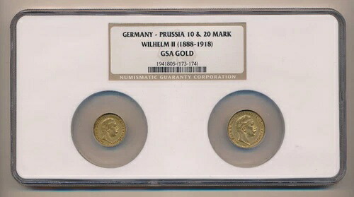 1888-1918年 ドイツ ヴィルヘルム2世 金貨 GSAゴールド NGC - 送料無料|WORLD RESOURCE【KING店】