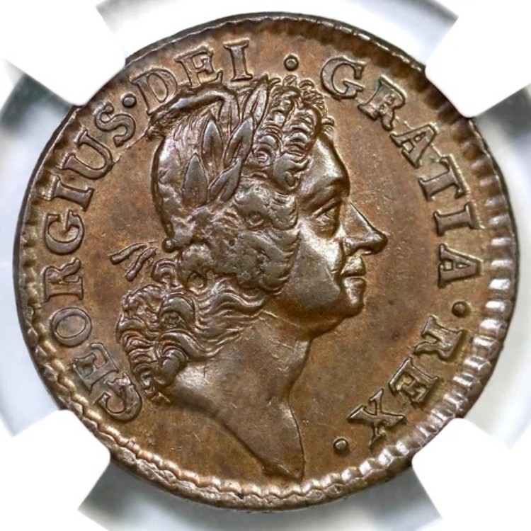 1723 NGC MS 64 BN ウッドのハイバーニア ファージング コロニアル コイン 1/4ペンス