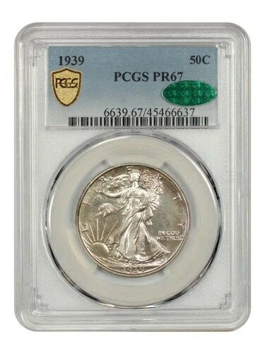 1939年 50セント PCGS/CAC PR67 - ウォーキング・リバティ・ハーフダラー