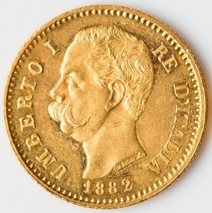 イタリア - 1882-R ウンベルト 1 世 20 リラ - NGC MS64 - 美しいプルーフのようなフィールド - 素晴らしい!