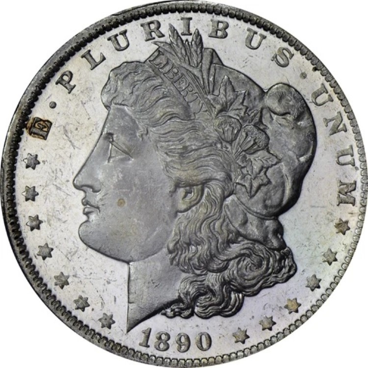 1890-O PCGS MS64DMPL モルガン ダラー、日付が正確、深みのあるミラー。